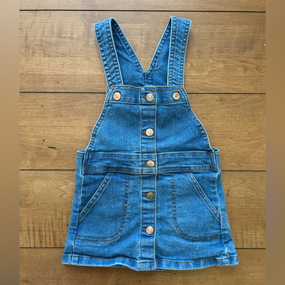 3T Denim Button-Up Overall Dress